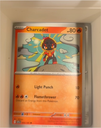2024 Pokémon SV08: Surging Sparks #033 Charcadet — front