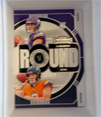 2024 Panini Contenders #4 Bo Nix, J.J. McCarthy Round Numbers — front