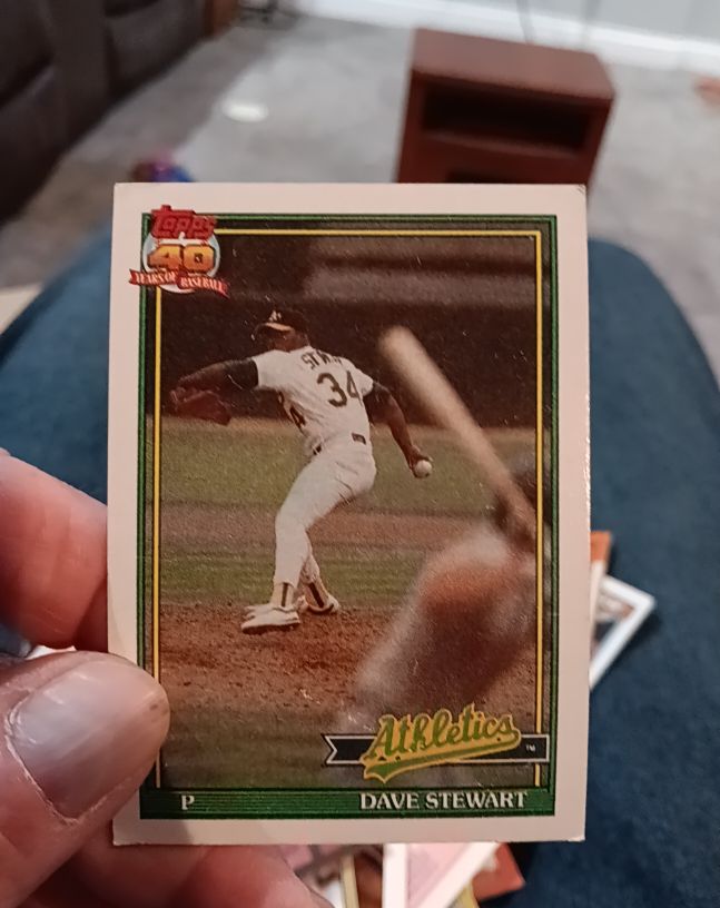 1991 Topps #580 Dave Stewart — front