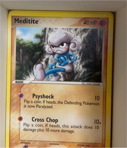2007 Pokemon EX Power Keepers #55 Meditite — front