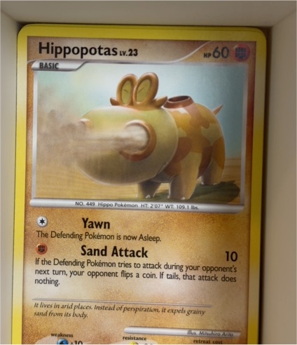 2007 Pokémon Diamond & Pearl #51 Hippopotas — front