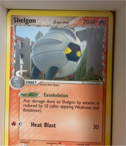 2005 Pokémon EX Delta Species #54 Shelgon — front