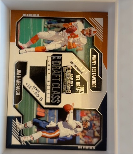 2024 Panini Contenders Historic Draft Class #9 Vinny Testaverde / Jim Harbaugh — front