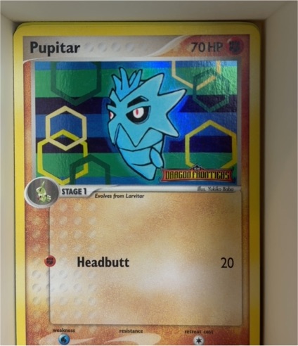 2006 Pokemon EX Dragon Frontiers #58 Pupitar — front