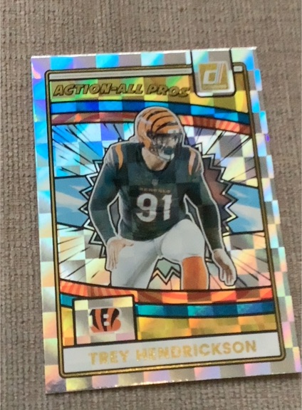 2025 Panini Donruss #AAP-THE Trey Hendrickson Action All Pros Cincinnati Bengals — front