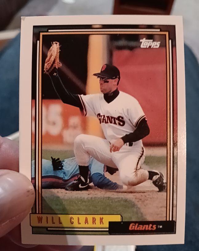 1992 Topps #330 Will Clark — front