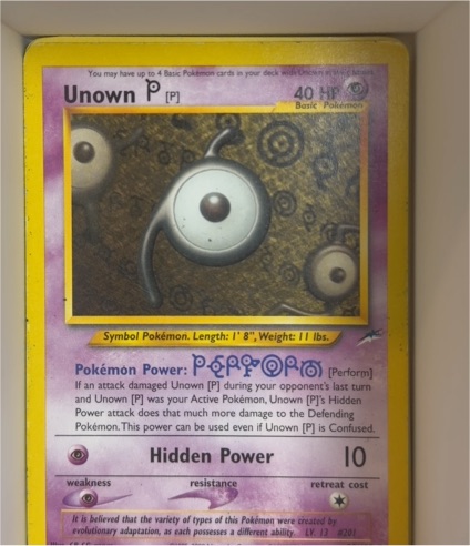 2002 Neo Destiny #58 Unown P — front