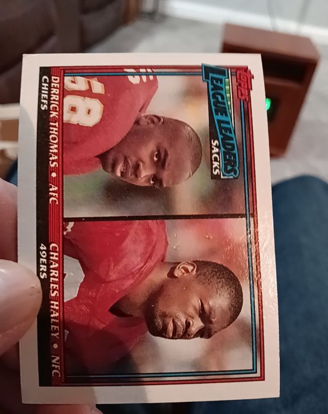 1991 Topps #12 Derrick Thomas/Charles Haley — front
