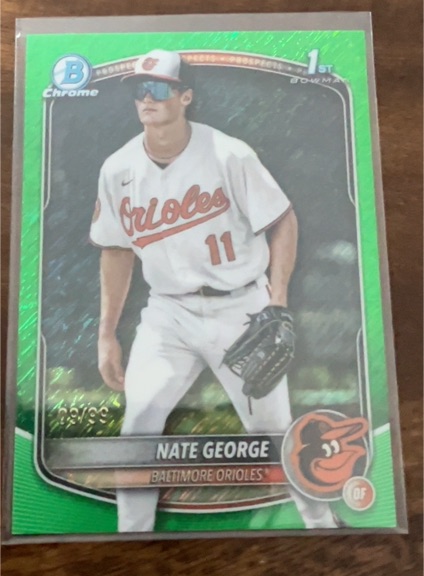 2025 Bowman Chrome #BCP-184 Nate George — front