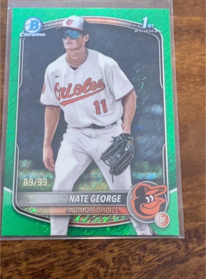 2025 Bowman Chrome #BCP-184 Nate George — front