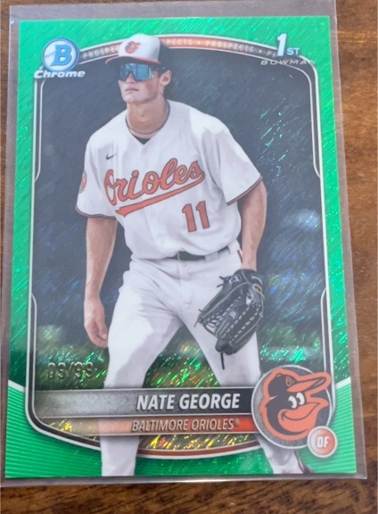 2025 Bowman Chrome #BCP-184 Nate George — front