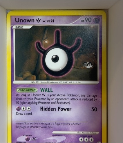 2008 Pokémon Legends Awakened #80 Unown W — front