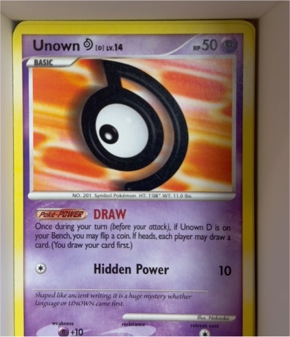 2007 Pokémon Diamond & Pearl #68 Unown D — front
