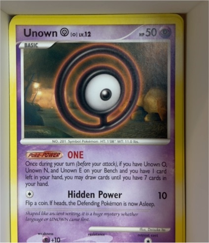 2007 Pokémon Diamond & Pearl Secret Wonders #70 Unown O — front