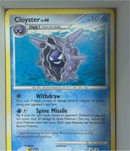 2007 Pokémon Diamond & Pearl Secret Wonders #47 Cloyster — front