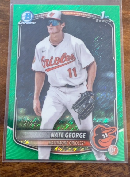 2025 Bowman Chrome #BCP-184 Nate George — front