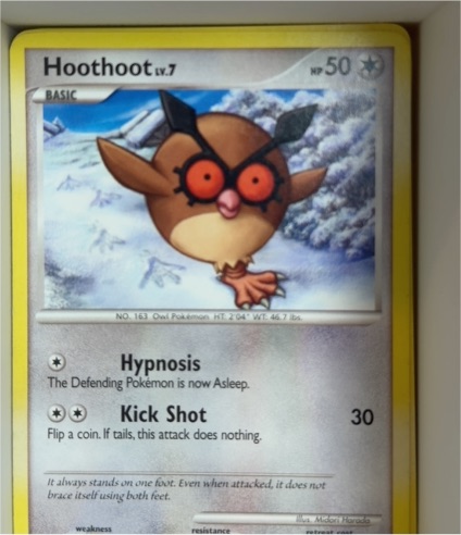2007 Pokémon Diamond & Pearl #85 Hoothoot — front