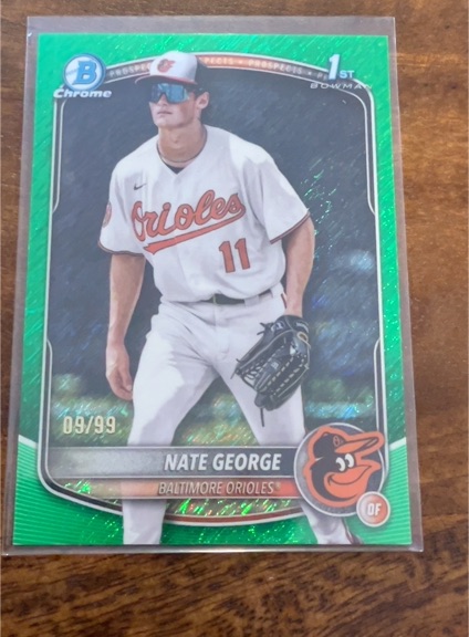 2025 Bowman Chrome #BCP-184 Nate George — front