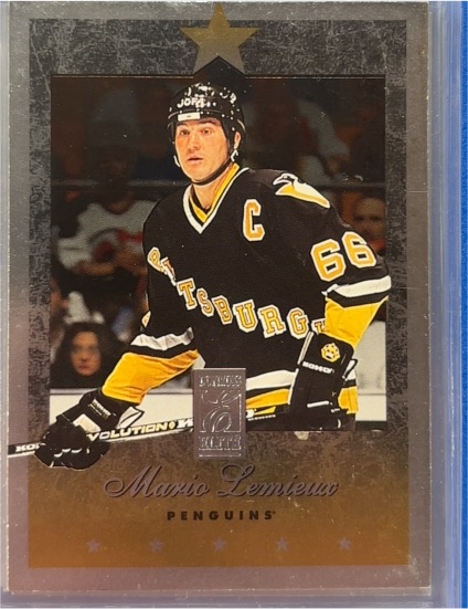 1995-96 Donruss Elite #66 Mario Lemieux — front