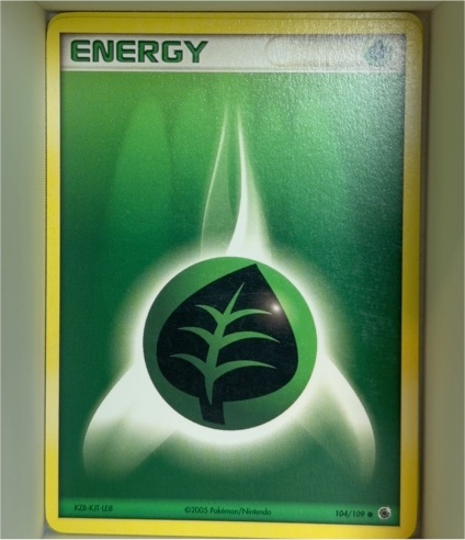 2005 Pokémon EX Ruby & Sapphire #104 Grass Energy — front
