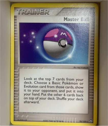 2007 Pokemon EX Power Keepers #78 Master Ball — front