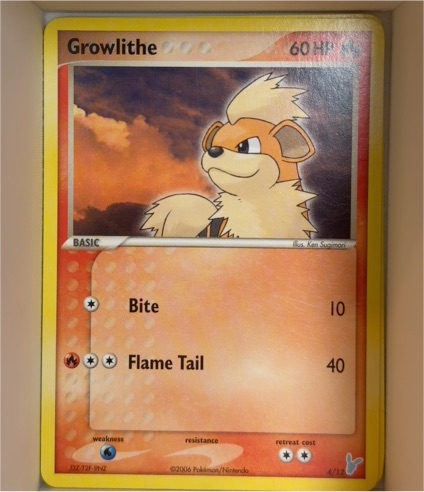 2006 Pokémon EX Trainer Kit 2 #4 Growlithe — front