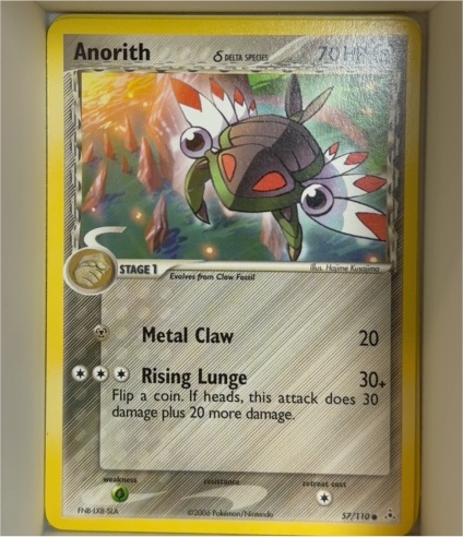 2006 Pokémon EX Holon Phantoms #57 Anorith (Delta Species) — front