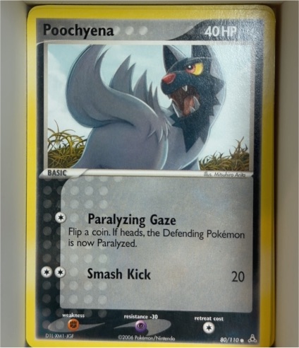 2006 Pokémon EX Holon Phantoms #80 Poochyena — front