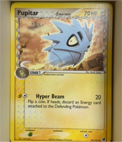 2006 Pokemon EX Dragon Frontiers #59 Pupitar — front