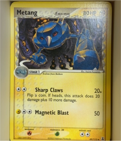 2005 Pokemon EX Delta Species #49 Metang — front