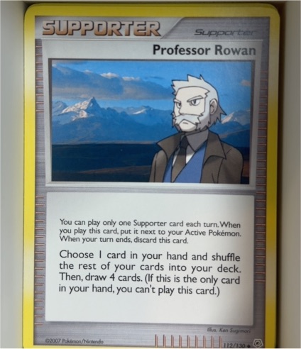2007 Pokemon Diamond & Pearl #112 Professor Rowan — front