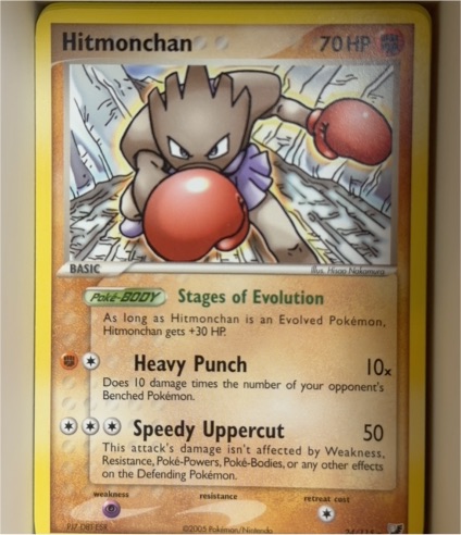 2005 Pokémon EX Unseen Forces #24 Hitmonchan — front