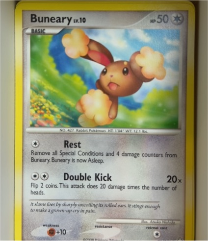 2008 Pokémon Legends Awakened #86 Buneary — front