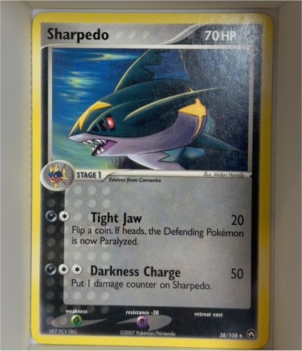 2007 Pokémon EX Power Keepers #38 Sharpedo — front