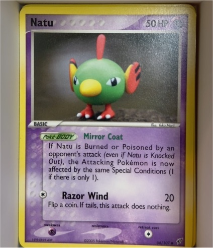 2005 Pokemon EX Deoxys #66 Natu — front