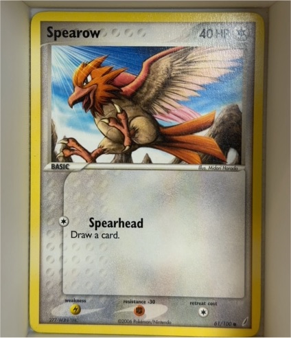 2006 Pokemon EX Crystal Guardians #61 Spearow — front