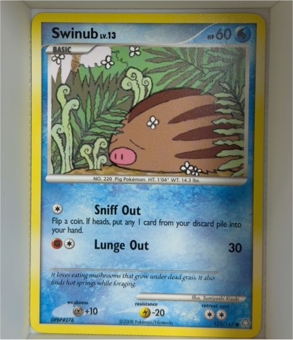 2008 Pokémon Legends Awakened #123 Swinub — front