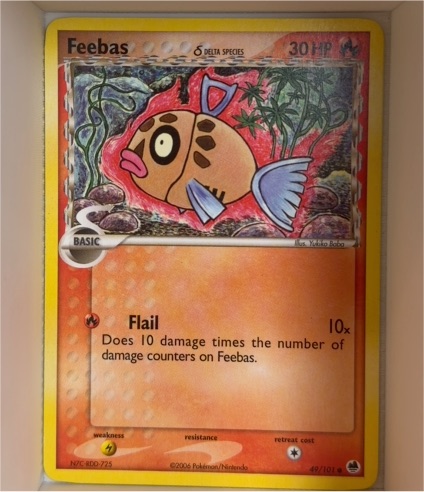 2006 Pokémon EX Dragon Frontiers #49 Feebas — front