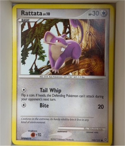2007 Pokémon Secret Wonders #103 Rattata — front