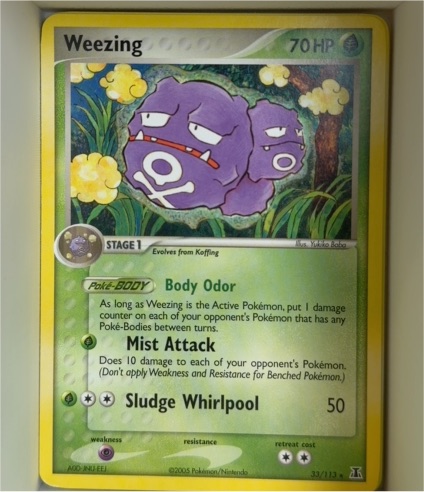 2005 Pokemon EX Delta Species #33 Weezing — front