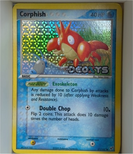 2005 Pokemon EX Deoxys #57 Corphish — front