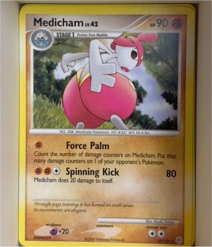 2007 Pokémon Diamond & Pearl #32 Medicham — front
