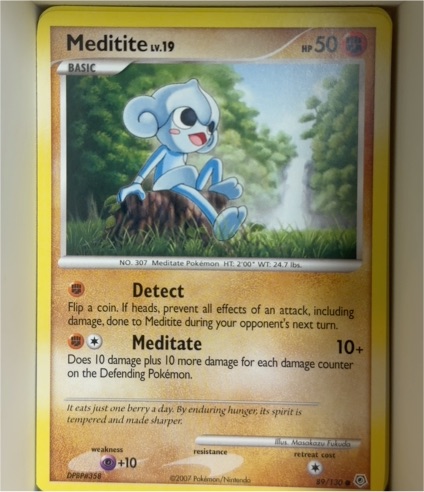 2007 Pokémon Diamond & Pearl #89 Meditite — front