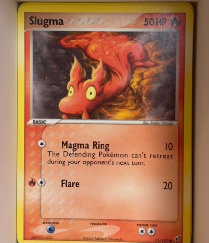 2005 Pokemon EX Deoxys #75 Slugma — front
