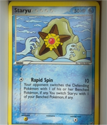 2005 EX Deoxys #77 Staryu — front