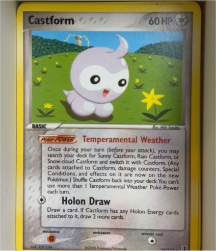 2005 Pokemon EX Delta Species #34 Castform — front