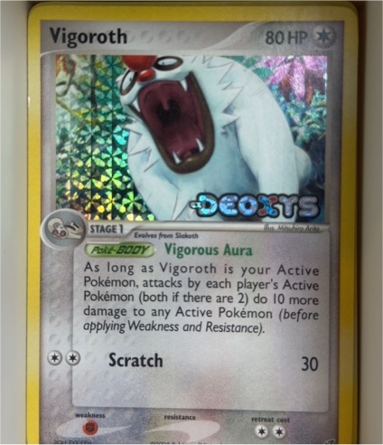 2005 Pokemon EX Deoxys #50 Vigoroth — front