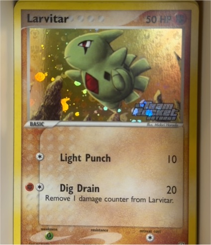 2004 Pokemon EX Team Rocket Returns #63 Larvitar — front