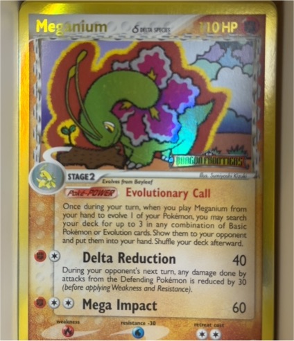 2006 Pokemon EX Dragon Frontiers #4 Meganium (Delta Species) — front