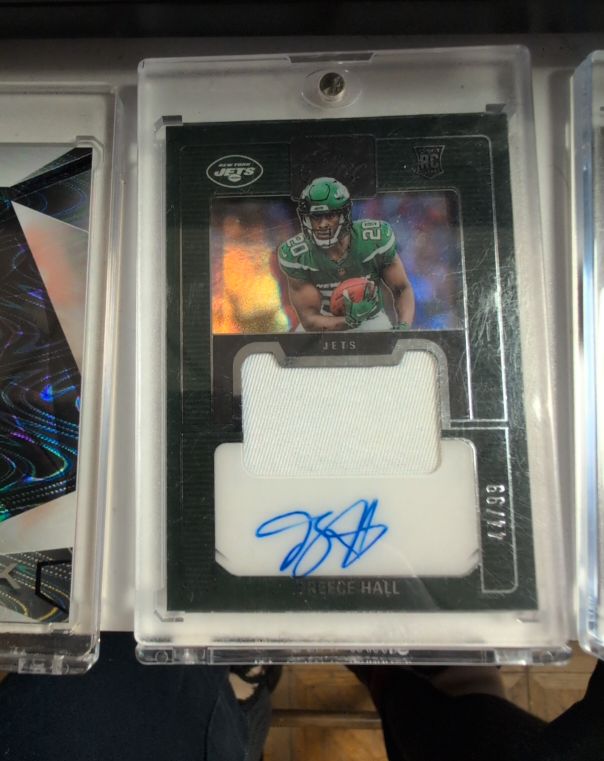 2022 Panini One Premium #130 Breece Hall Rookie Patch Auto — front